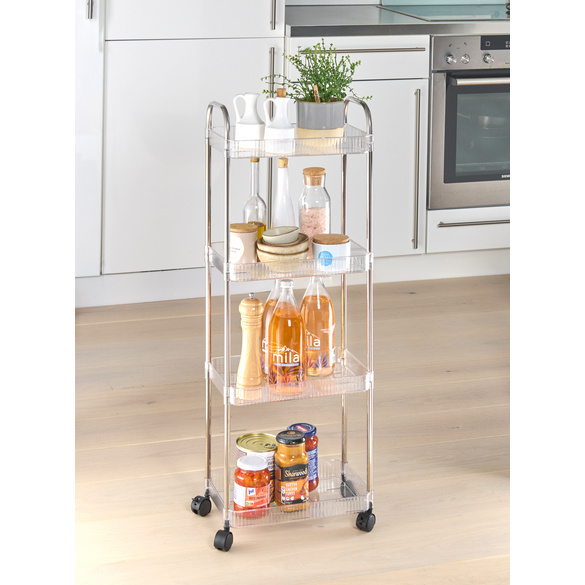 Lagiger rollender Lagerwagen aus Acryl SMALL