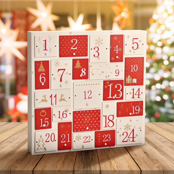 Wurm Adventskalender aus Holz