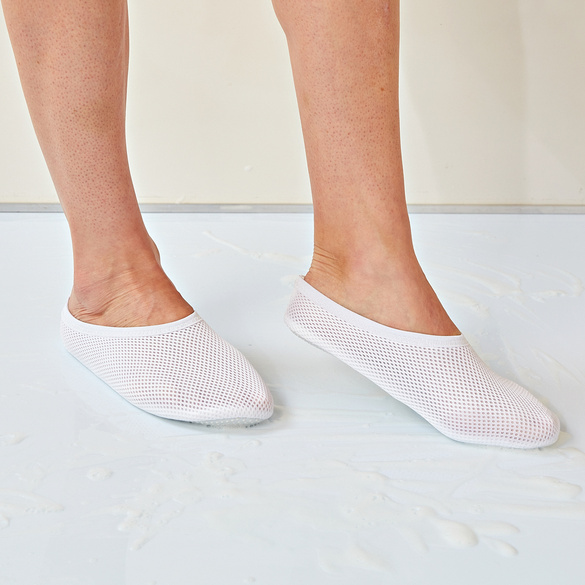 Anti-Rutsch Dusch-Schuhe weiß