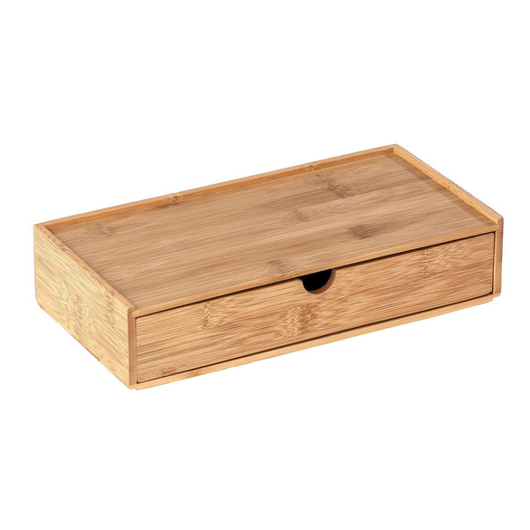 Aufbewahrungsbox „Terra“ mit Schublade, Bambus