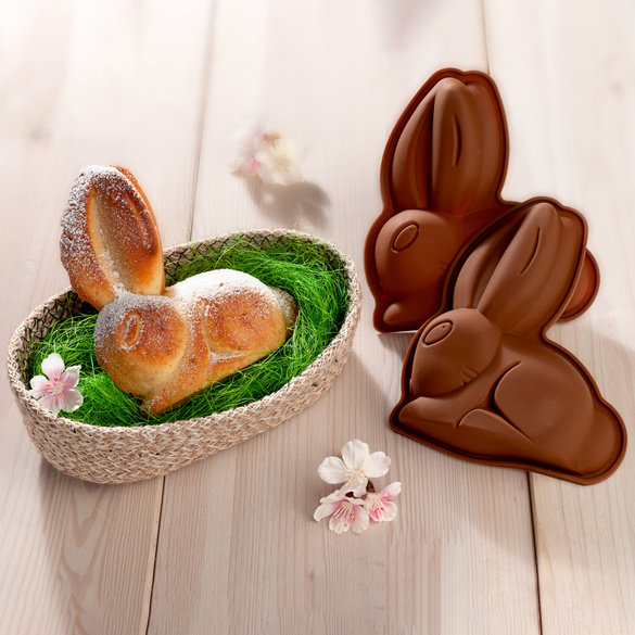 Backform"Hase", 2er Set, je 16 cm x 13,8 cm x 3 cm