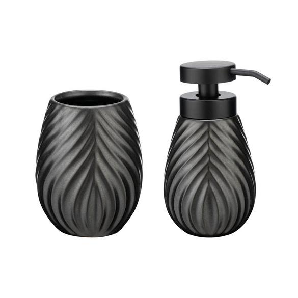 Bad-Accessoire Set „Idro“, 2-tlg., anthrazit