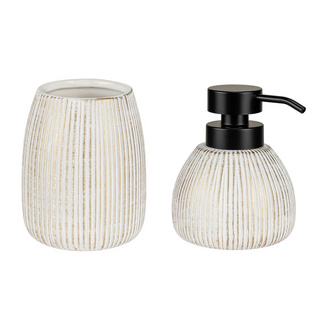 Bad-Accessoire Set „Pascoli“, 2-tlg., gold/schwarz WENKO Bad-Accessoire Set „Pascoli“, 2-tlg., gold/schwarz WENKO
