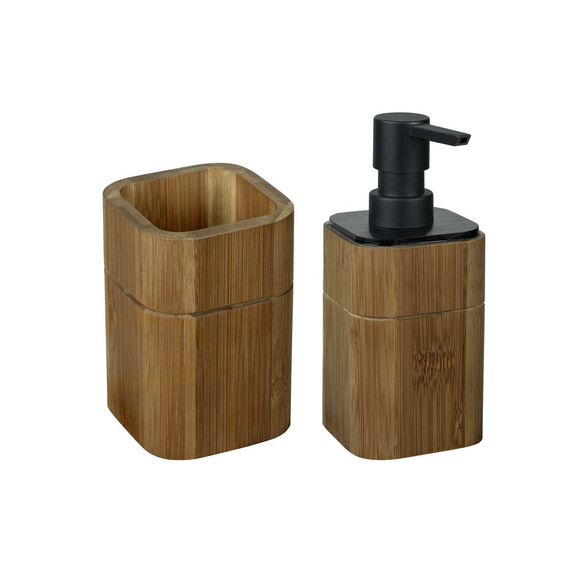 Bad-Accessoire Set „Serro“, 2-tlg., aus Bambus
