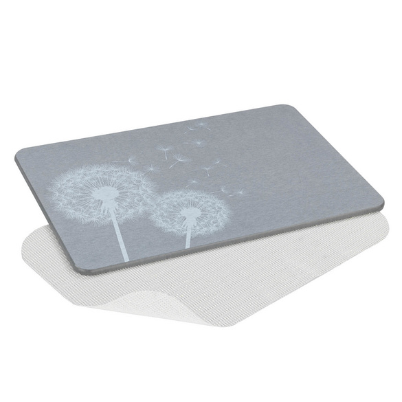 Badematte Mod. Astera Grau, aus Diatomit