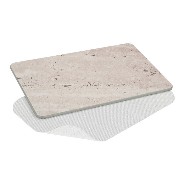Badematte Mod. Puna Grau, aus Diatomit
