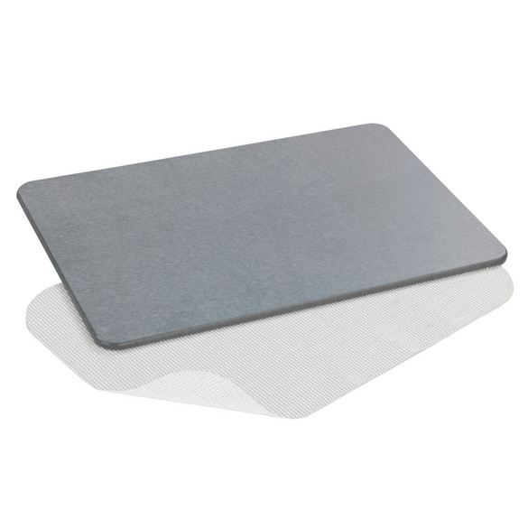 Badematte Simi grau aus Diatomit