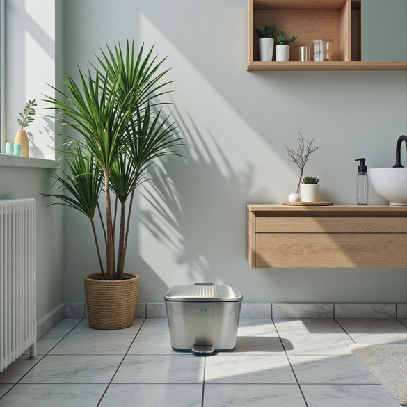 Badezimmer-Mülleimer Edelstahl 2x3 L