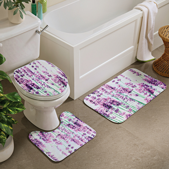 Badezimmer-Set "Lavendel" 3-tlg