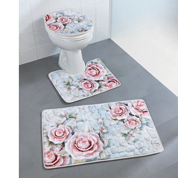Badezimmergarnitur "Rosen", 3-tlg., Artikelnummer: 1329900