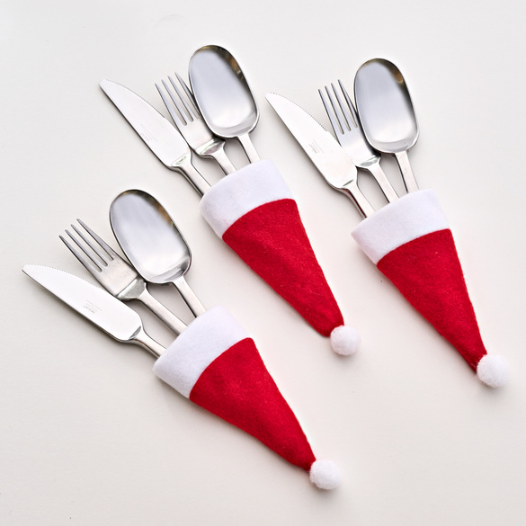 Besteckhalter "Weihnachtsmützen", 6er-Set