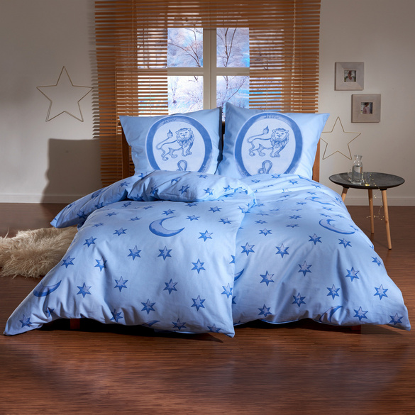 Bettwäsche "Löwe" hellblau, 2-tlg