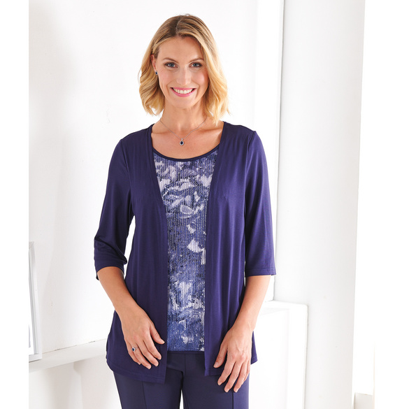Pagen Cardigan 2-in-1 dunkelblau