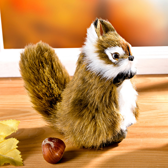 Deko Eichhörnchen mit Kunstfell "Flip" 11 cm