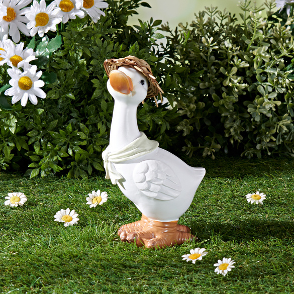 Deko Ente Garten mit Hut "Hilde", H 15 cm 3PAGEN