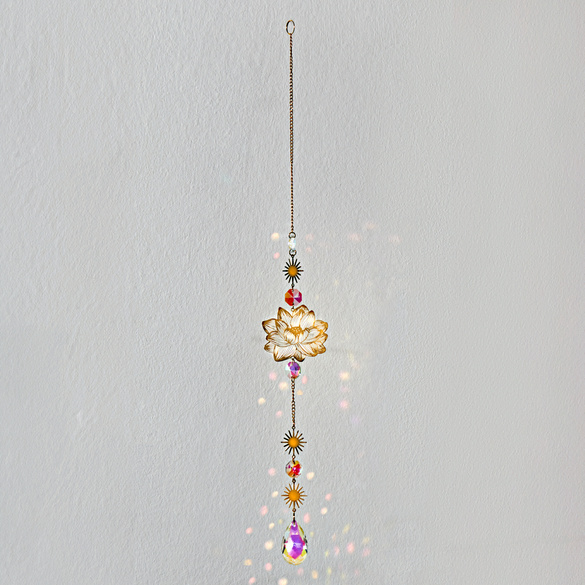 Dekohänger "Lotusblüte" goldfarben
