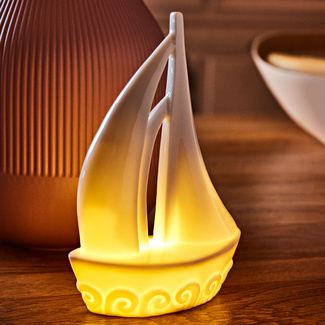 Keramik Ei mit LED Beleuchtung Spitze