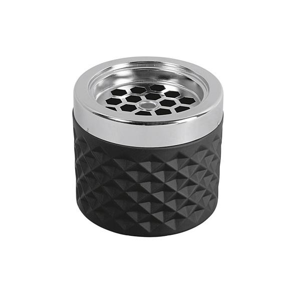 Design-Aschenbecher schwarz-silber