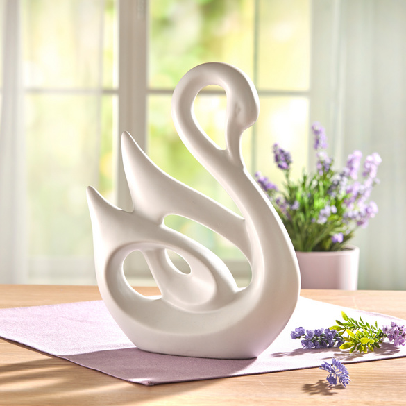 Designer-Schwan aus Keramik Eldo