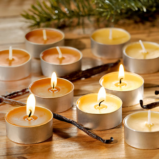 Duft-Set, Lufterfrischer, Raumduft mit Kerze & Teelicht als Geschenk-Set