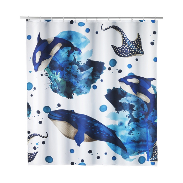 Duschvorhang Aquaris 180 x 200 cm Meeresmotiv