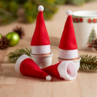 Eierwärmer "Weihnachtsmütze", 4er-Set Eierwärmer "Weihnachtsmütze", 4er-Set