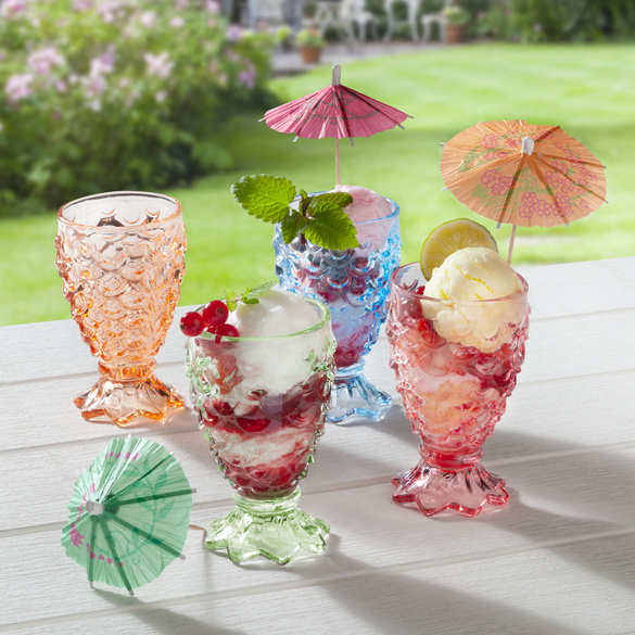 Eisbecher-Set "Meerjungfrau", 4er-Set