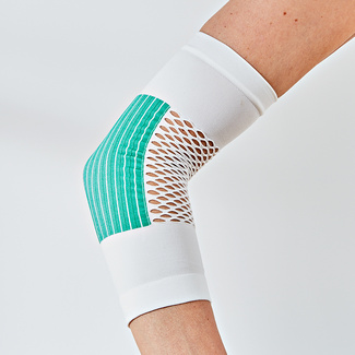 Ellenbogen-/Kniebandage mit Gelenkpflege grün Ellenbogen-/Kniebandage mit Gelenkpflege grün
