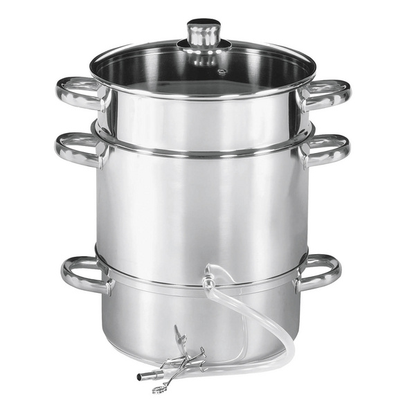 Entsafter 8 l Edelstahl mit Glasdeckel