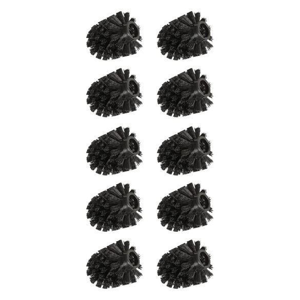 Ersatzbürstenkopf Ø 8 cm „WC-Ersatzbürste“ 10er Set Schwarz