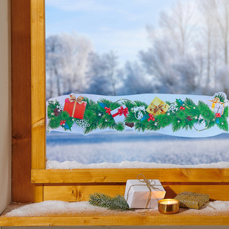 Fensterbild Weihnachtsgirlande Fensterbild Weihnachtsgirlande