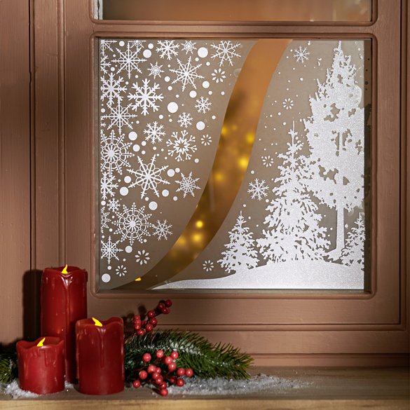 Fensterbild "Winterwald" selbstklebend
