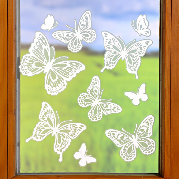 Fensterbilder "Schmetterlinge" Spitze, 10-tlg