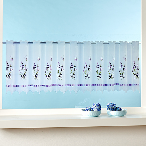 Fensterfolie "Gardine mit Lavendel"