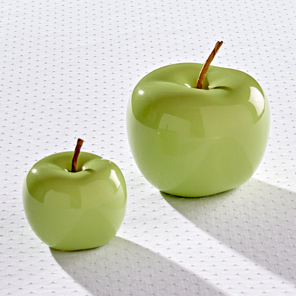 Frühlingsdeko Äpfel aus Keramik 2er-Set