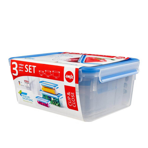 Frischhaltedosen-Set „Clip & Close“ groß 3-tlg