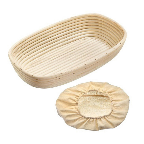 Gärkörbchen oval 33,5 cm mit Bezug