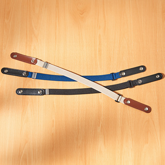 Gürtel ohne Schnalle schwarz + beige + marine, 3er-Set