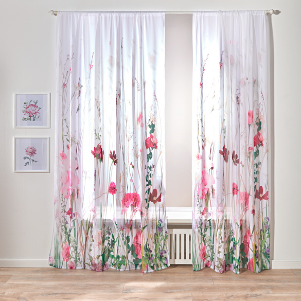 Gardine "Blumenwiese" 140 x 230 cm