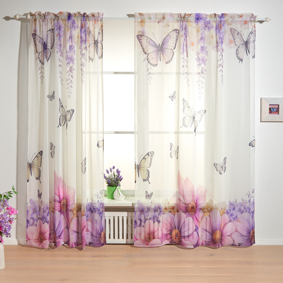 Gardine "Schmetterlinge" 140x230cm