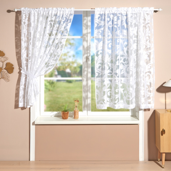Gardine mit Raffhalter 2er-Set 140x140cm