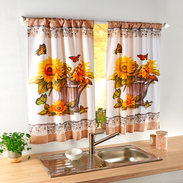 Gardinen "Sonnenblumen" 2er-Set