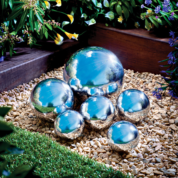 Gartenkugeln Edelstahl 6er-Set