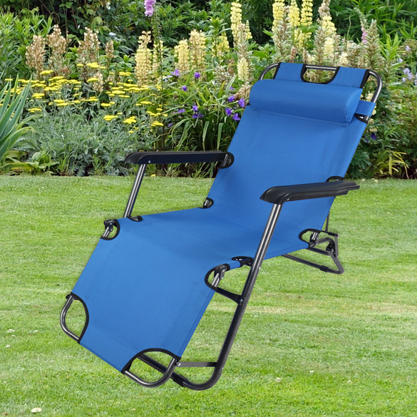 Gartenliege "Maltosa" Blau VCM