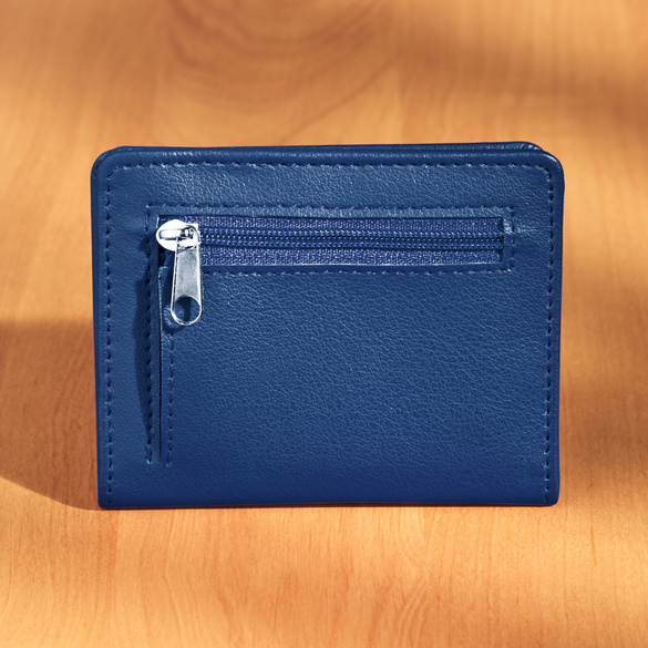 Damen Geldbörse Mit Rfid Schutz Und Münzfach Geldbörse mit RFID-Schutz blau | 3PAGEN