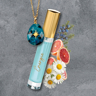 Geschenkset Parfum "Energie" + Kette "Blauer Apatit" 2er-Set Geschenkset Parfum "Energie" + Kette "Blauer Apatit" 2er-Set