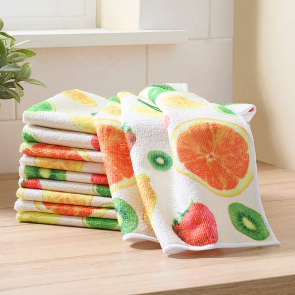 Geschirrtücher mit Fruchtmotiv 10er-Set