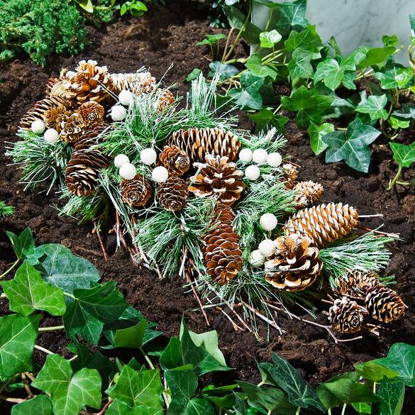 Grableger "Weihnachtszeit" mit Tannengrün