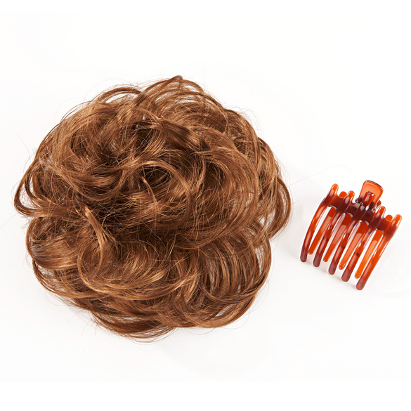 Haar-Band mit Clip mittelbraun