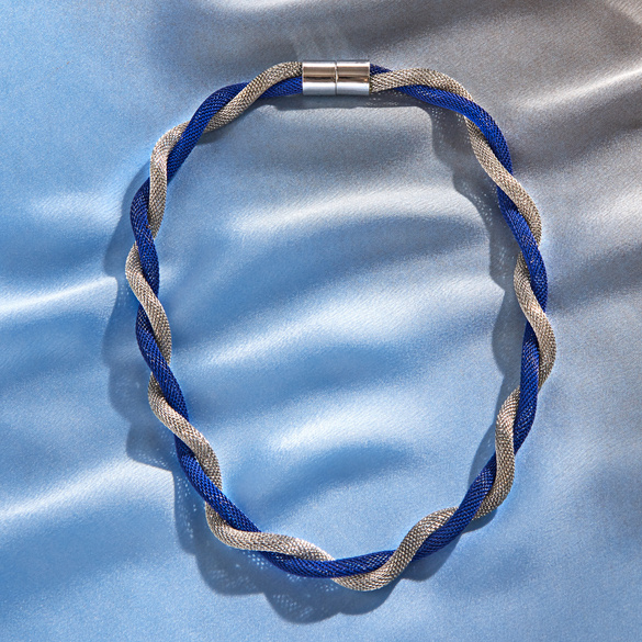 Pagen Halskette blau-silberfarben